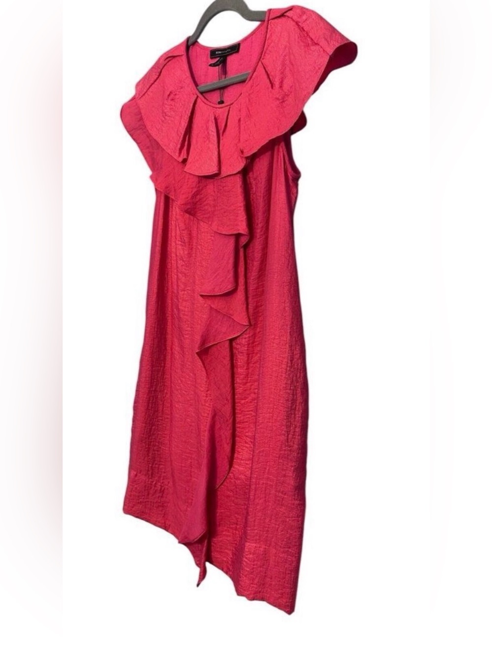 BCBG Max Azria 🌺 Raspberry Pink Ruffle Mini Dress Size 2 NWOT - Picture 4 of 9